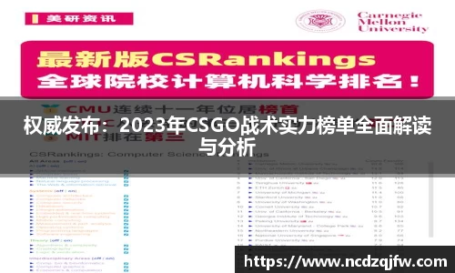 权威发布：2023年CSGO战术实力榜单全面解读与分析